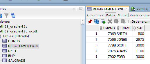 Crear una tabla a partir de una consulta en Oracle – SCyASIG