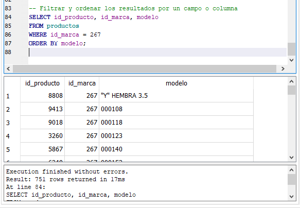 Sql Básico Cómo Ordenar Los Resultados De Una Consulta Scyasig 8598