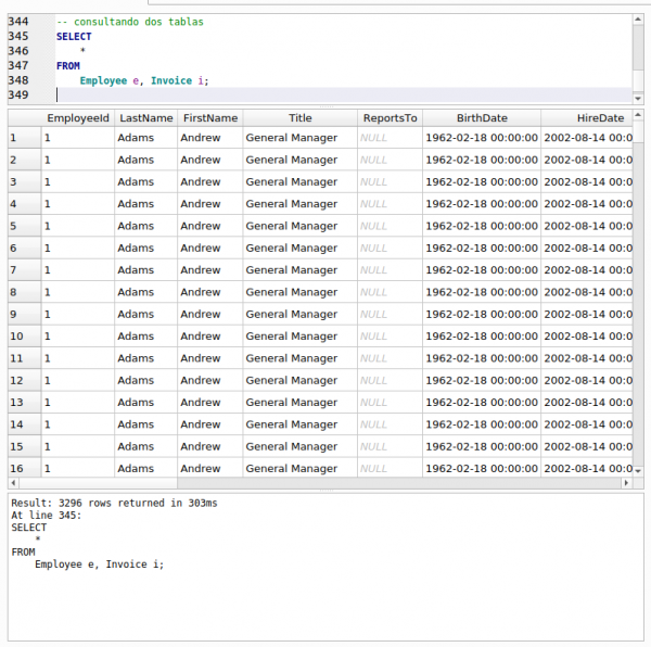 Sql Básico Consultar Varias Tablas Cross Join Scyasig 0885